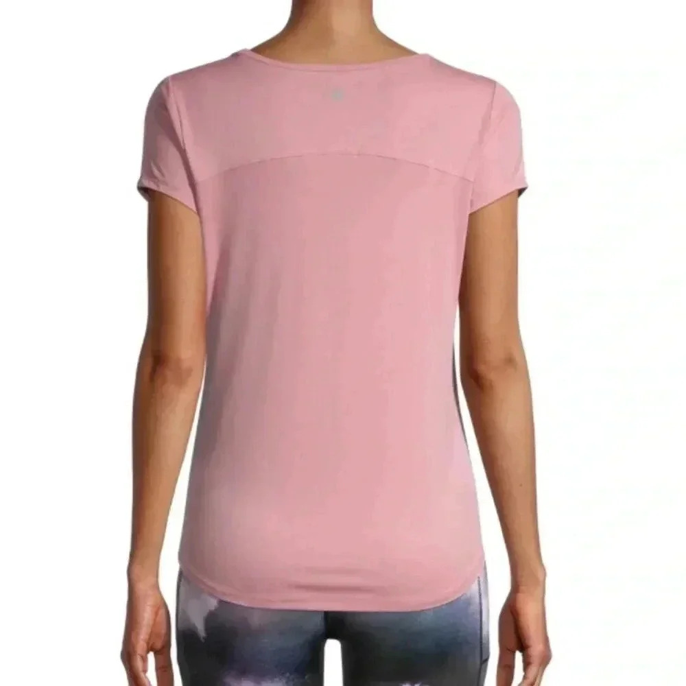 90 Degrees t shirt pink medium dusty rose office gym athletic business casual - Picture 2 of 6